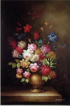 Floral, beautiful classical still life of flowers.100